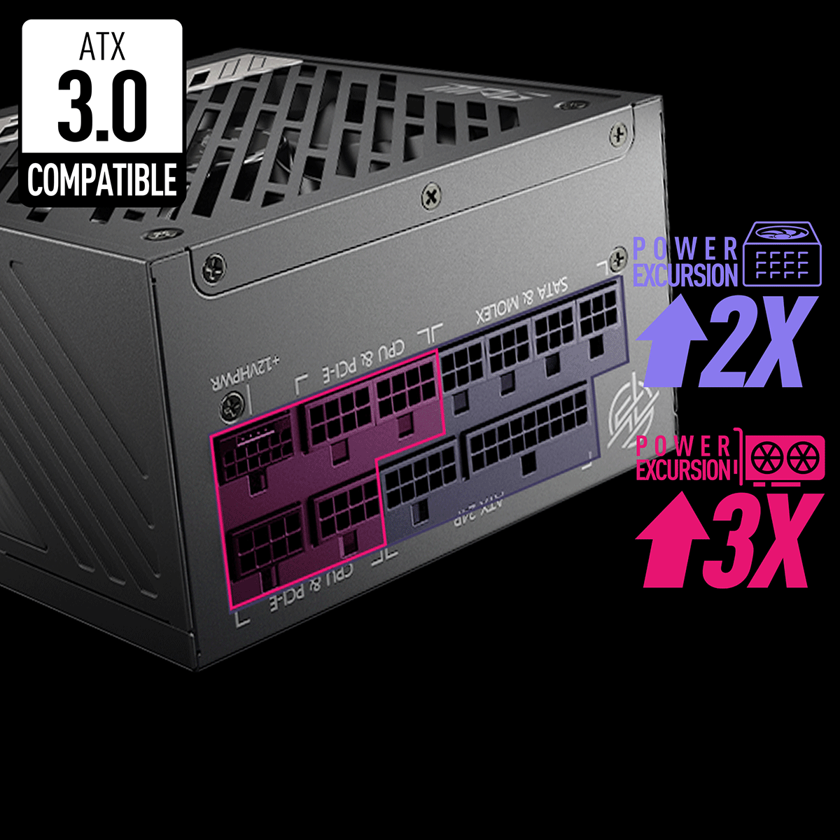 The MPG A1000G PCIE5 power supply